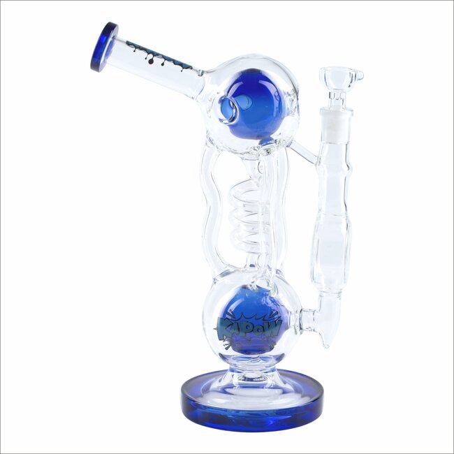 KAPOW 10'' DOUBLE BALL CHAMBER RECYCLER WATER PIPE-C1627