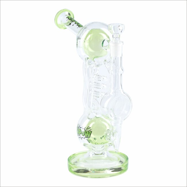KAPOW 10'' DOUBLE BALL CHAMBER RECYCLER WATER PIPE-C1627