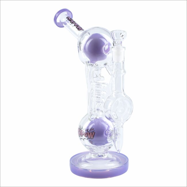 KAPOW 10'' DOUBLE BALL CHAMBER RECYCLER WATER PIPE-C1627