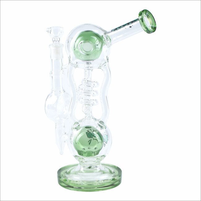 KAPOW 10'' DOUBLE BALL CHAMBER RECYCLER WATER PIPE-C1627