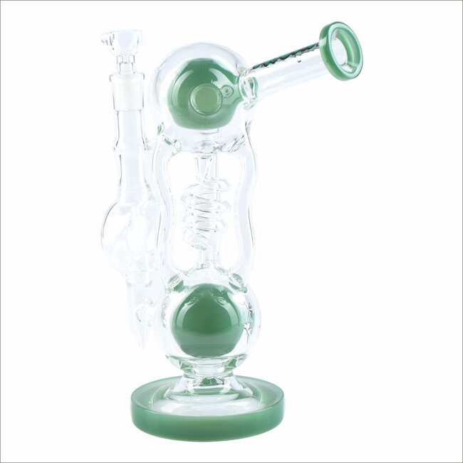 KAPOW 10'' DOUBLE BALL CHAMBER RECYCLER WATER PIPE-C1627