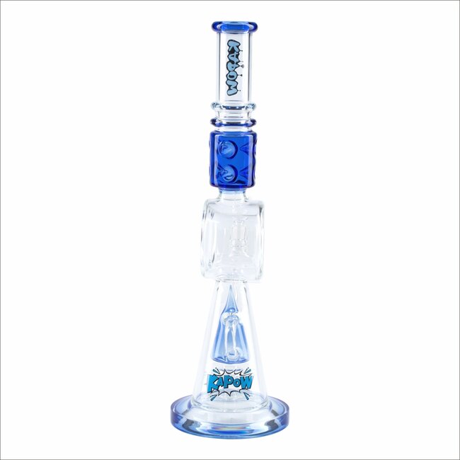 KAPOW 18'' RECYCLER TRIANGLE  PERC BONG C1610