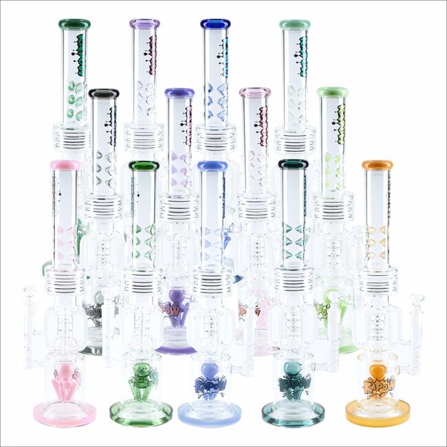 KAPOW 21'' 6 ARM WITH SPRINKLER PERC WATER BONG C1600