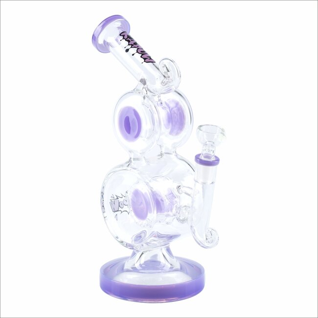 KAPOW 10'' DOUBLE DRUM CHAMBER WATER BONG C1603