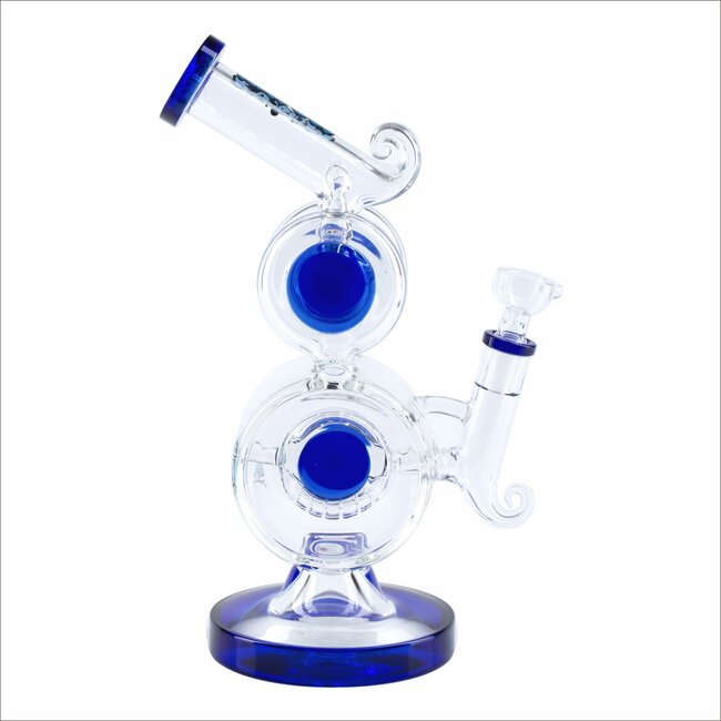 KAPOW 10'' DOUBLE DRUM CHAMBER WATER BONG C1603