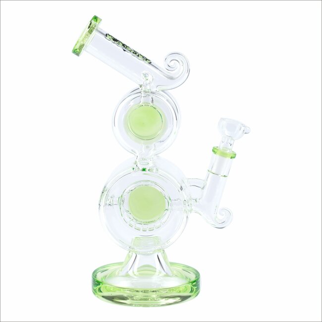 KAPOW 10'' DOUBLE DRUM CHAMBER WATER BONG C1603