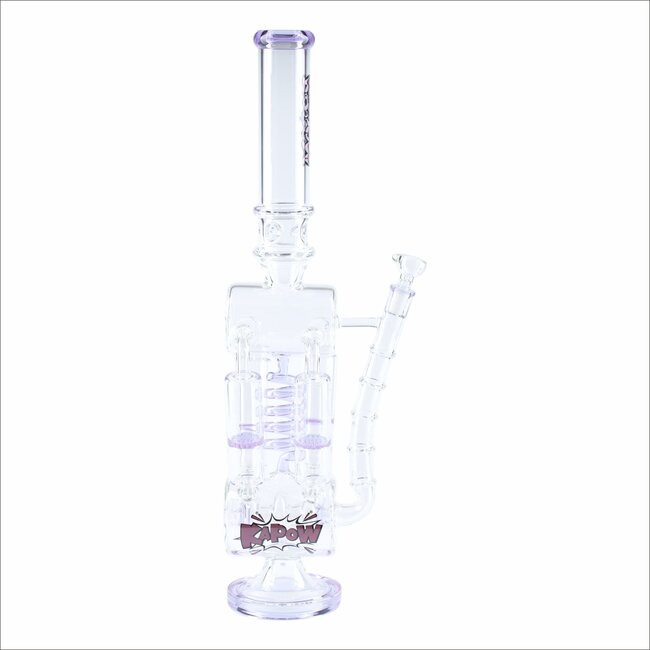 KAPOW 20'' QUAD HONEYCOMB & SPIRAL MULTI PERC RECYCLER WATER PIPE  C1607