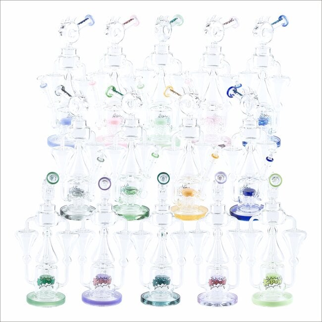 KAPOW 16'' ALIEN 5-ARM TREE PERC WATER PIPE C1612