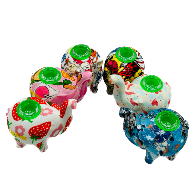 KAPOW KAPOW ELEPHANT SILICONE PIPE-S55-1