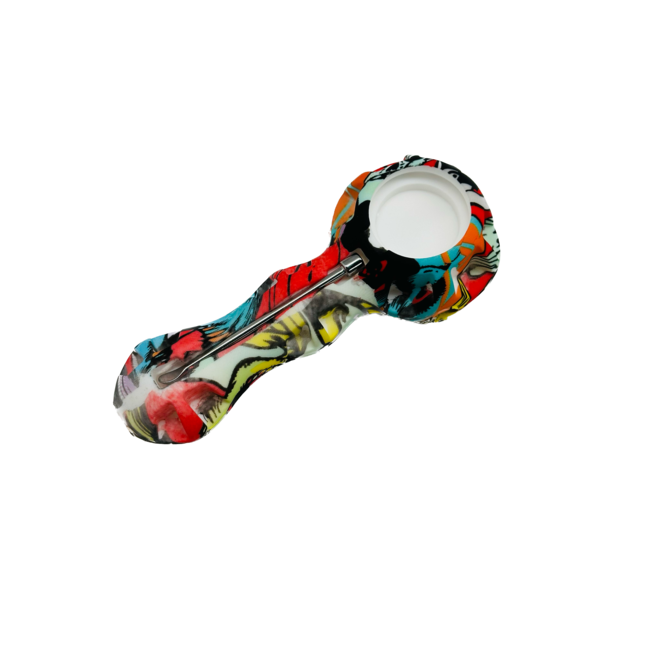 KAPOW KAPOW SPOON MIX COLOUR SILICONE PIPE-S29-2