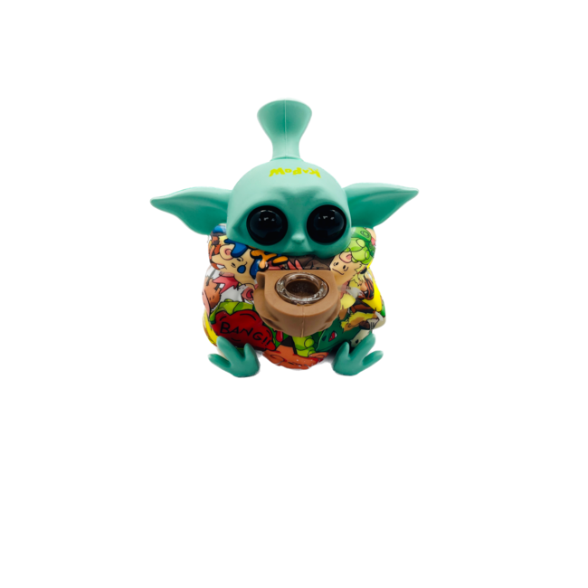 KAPOW KAPOW FAT YODA SILICONE PIPE -S442-1