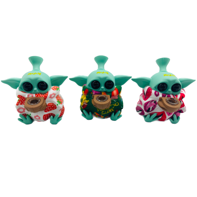 KAPOW KAPOW FAT YODA SILICONE PIPE -S442-1