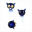 KAPOW 14MM CUTE CAT SHAPE GLASS BOWL CC462-14
