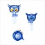 KAPOW 14MM CUTE CAT SHAPE GLASS BOWL CC462-14