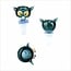 KAPOW 14MM CUTE CAT SHAPE GLASS BOWL CC462-14