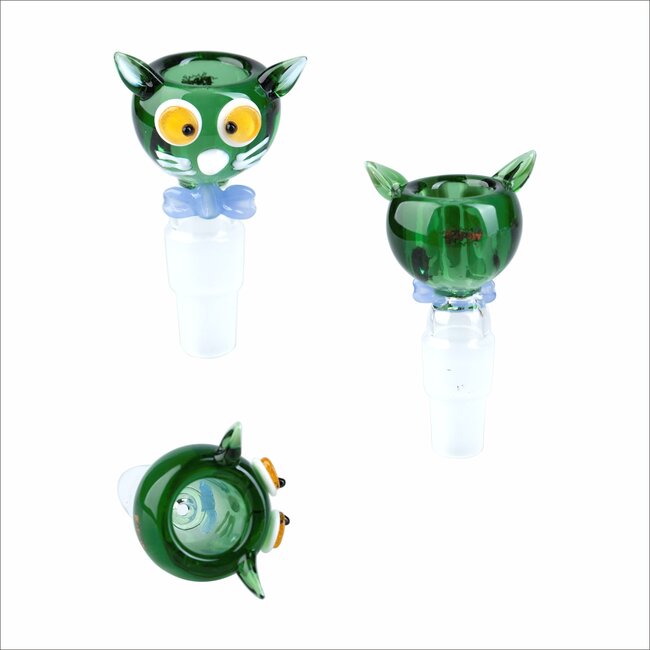KAPOW 14/18MM CUTE CAT GLASS BOWL-CC462-2 IN 1