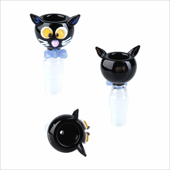 KAPOW 14/18MM CUTE CAT GLASS BOWL-CC462-2 IN 1