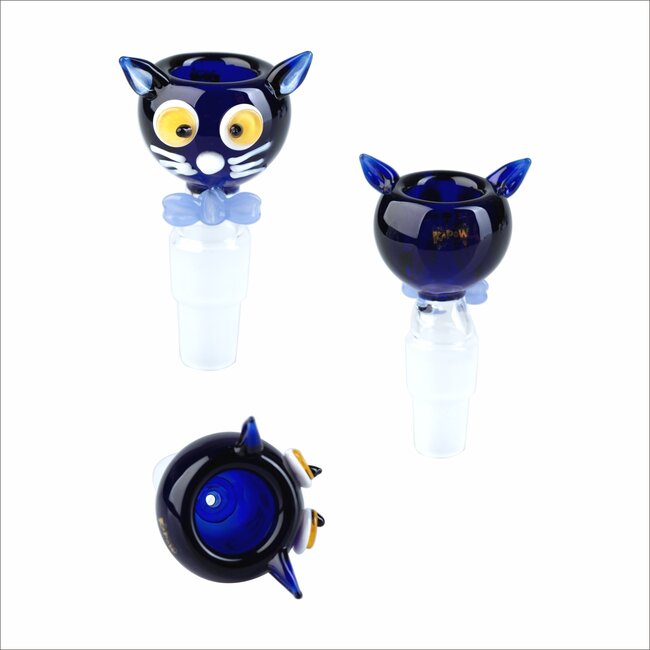 KAPOW 14/18MM CUTE CAT GLASS BOWL-CC462-2 IN 1
