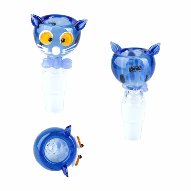 KAPOW 14/18MM CUTE CAT GLASS BOWL-CC462-2 IN 1