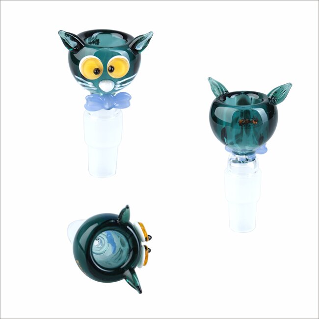 KAPOW 14/18MM CUTE CAT GLASS BOWL-CC462-2 IN 1