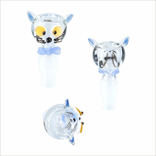 KAPOW 14/18MM CUTE CAT GLASS BOWL-CC462-2 IN 1