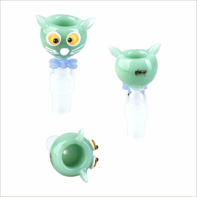 KAPOW 14/18MM CUTE CAT GLASS BOWL-CC462-2 IN 1