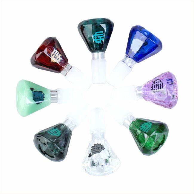 CRYSTAL GLASS 14MM DIAMOND GLASS BOWL CC404
