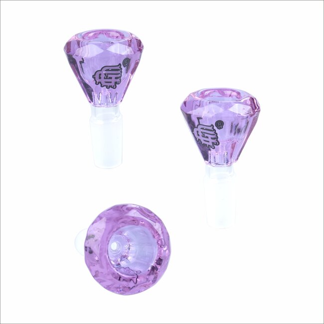 CRYSTAL GLASS 14MM DIAMOND GLASS BOWL CC404