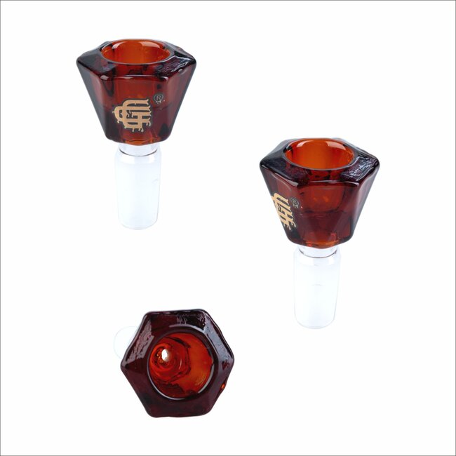 CRYSTAL GLASS 14MM CUTTING SHAPE GLASS BOWL CC408