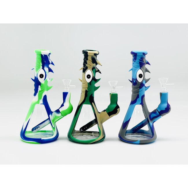 KAPOW KAPOW FOUR SIDED EYE POT SILICONE BONG-S443