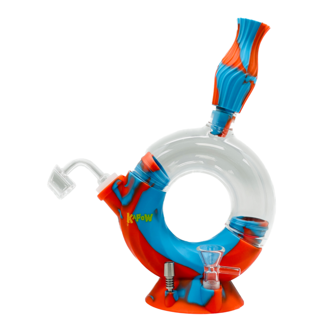 KAPOW KAPOW HALF ROUND POT SILICONE BONG-S468