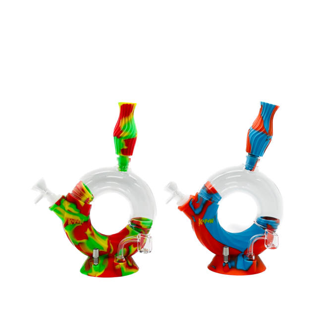 KAPOW KAPOW HALF ROUND POT SILICONE BONG-S468