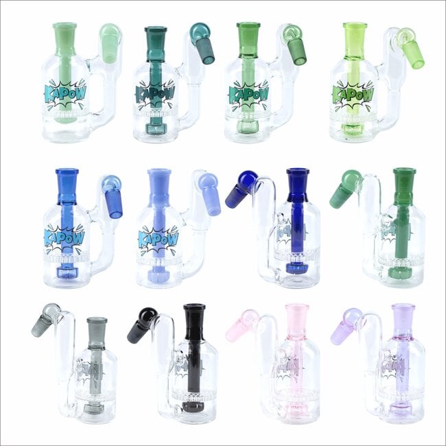 KAPOW KAPOW ASH CATCHER 14MM HONEYCOMB PERCOLATOR 45 DEGREE CE04