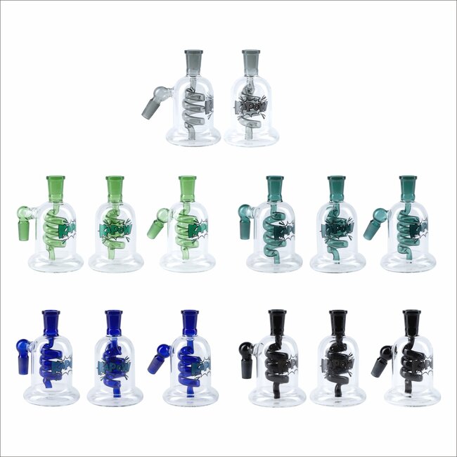 KAPOW KAPOW ASH CATCHER 14MM SPIRAL PERCOLATOR  CE18