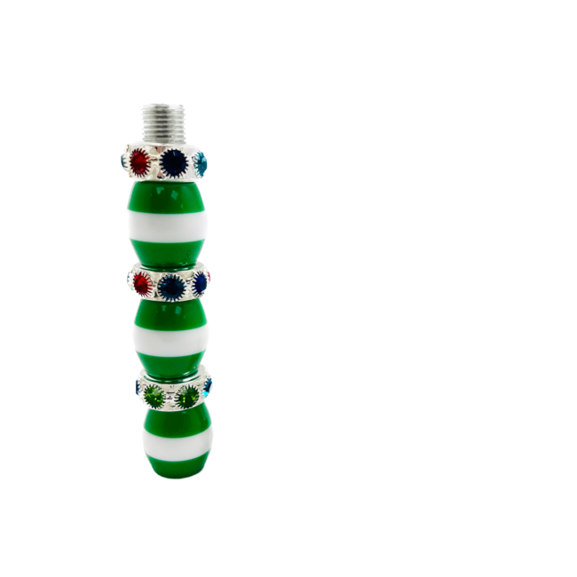 MULTI COLOUR ROUND BEAD STRAIGHT METAL PIPE-YD151