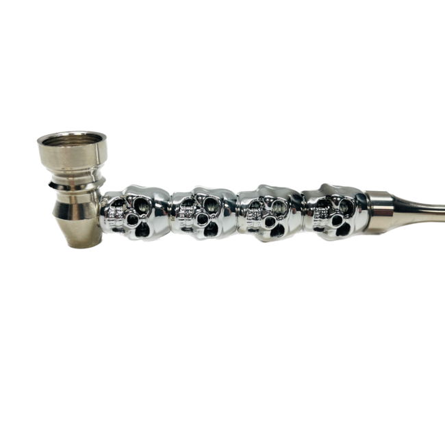 FOUR  PORTABLE SKULL METAL PIPE-YD072