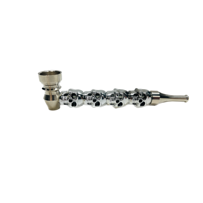 FOUR  PORTABLE SKULL METAL PIPE