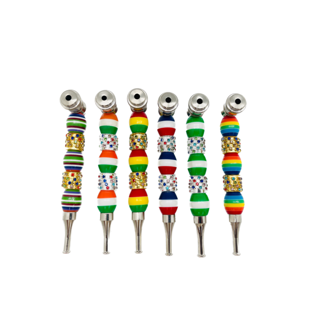 FIVE BEAD THREAD METAL PIPE-YD148