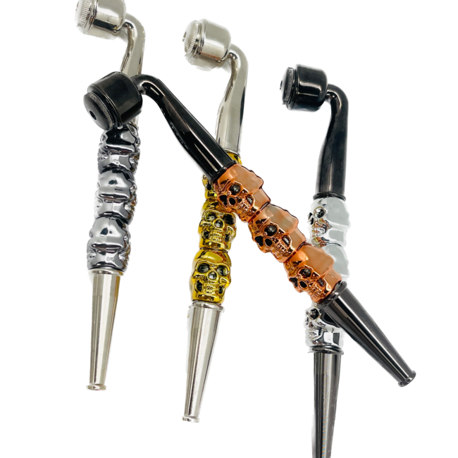 TRIPLE PORTABLE SKULL METAL PIPE-YD088
