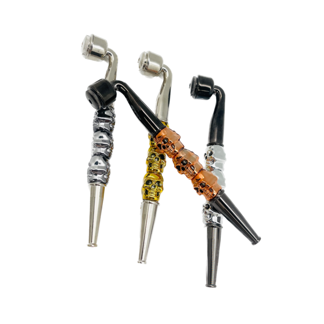 TRIPLE PORTABLE SKULL METAL PIPE-YD088