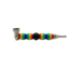 RAINBOW COLOURED BEADED METAL PIPE-YD142