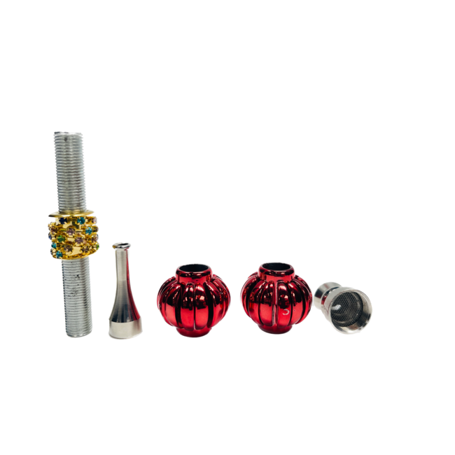 DOUBLE PUMPKIN WITH STONE SHORT  METAL PIPE-YD076