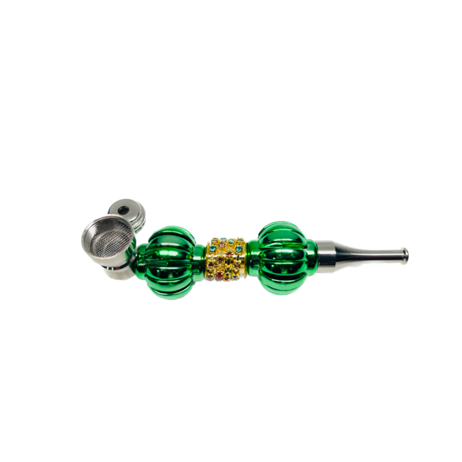 DOUBLE PUMPKIN WITH STONE SHORT  METAL PIPE-YD076