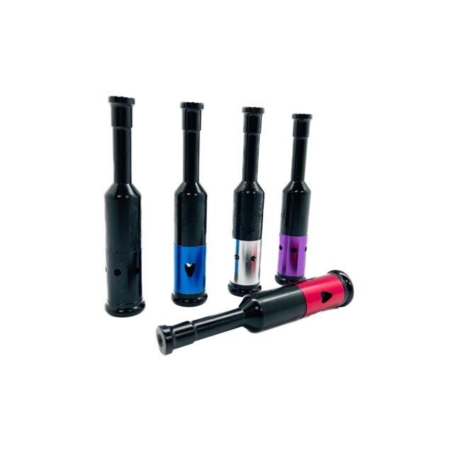 BLACK WINE BOTTLE METAL PIPE-YD191