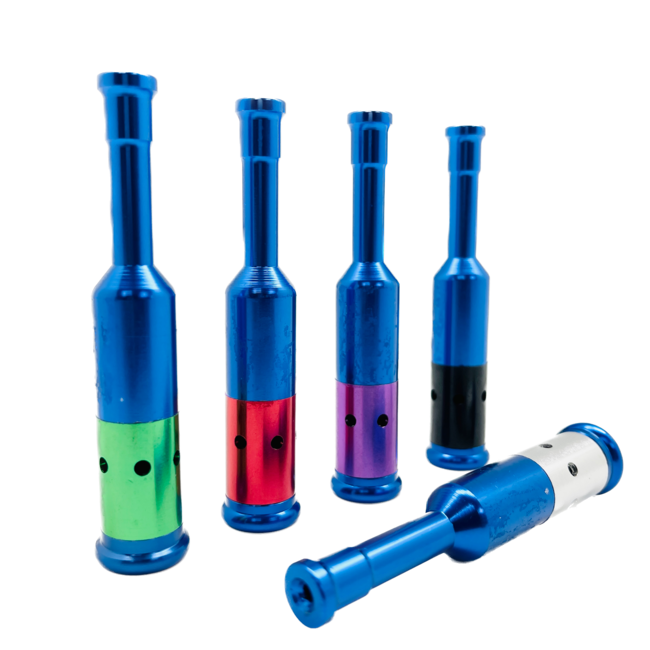 BLUE  WINE BOTTLE METAL PIPE-YD191