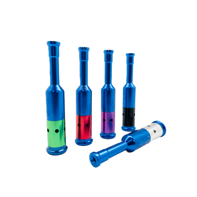 BLUE  WINE BOTTLE METAL PIPE-YD191