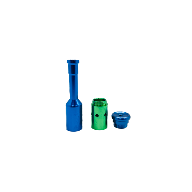BLUE  WINE BOTTLE METAL PIPE-YD191