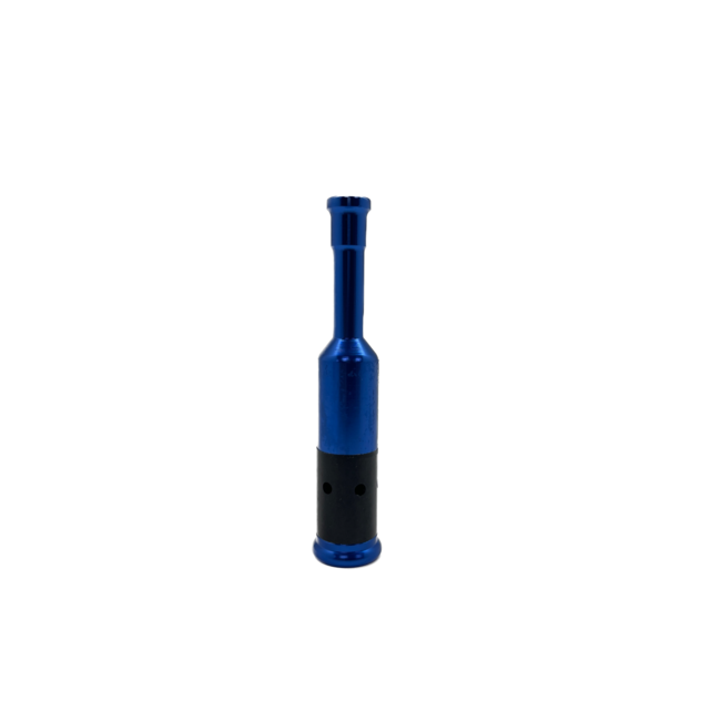 BLUE  WINE BOTTLE METAL PIPE-YD191