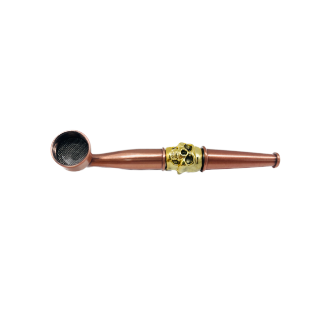 SINGLE  PORTABLE SKULL METAL PIPE-YD089