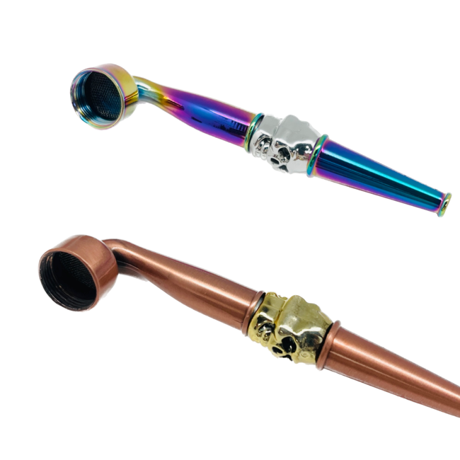 SINGLE  PORTABLE SKULL METAL PIPE-YD089